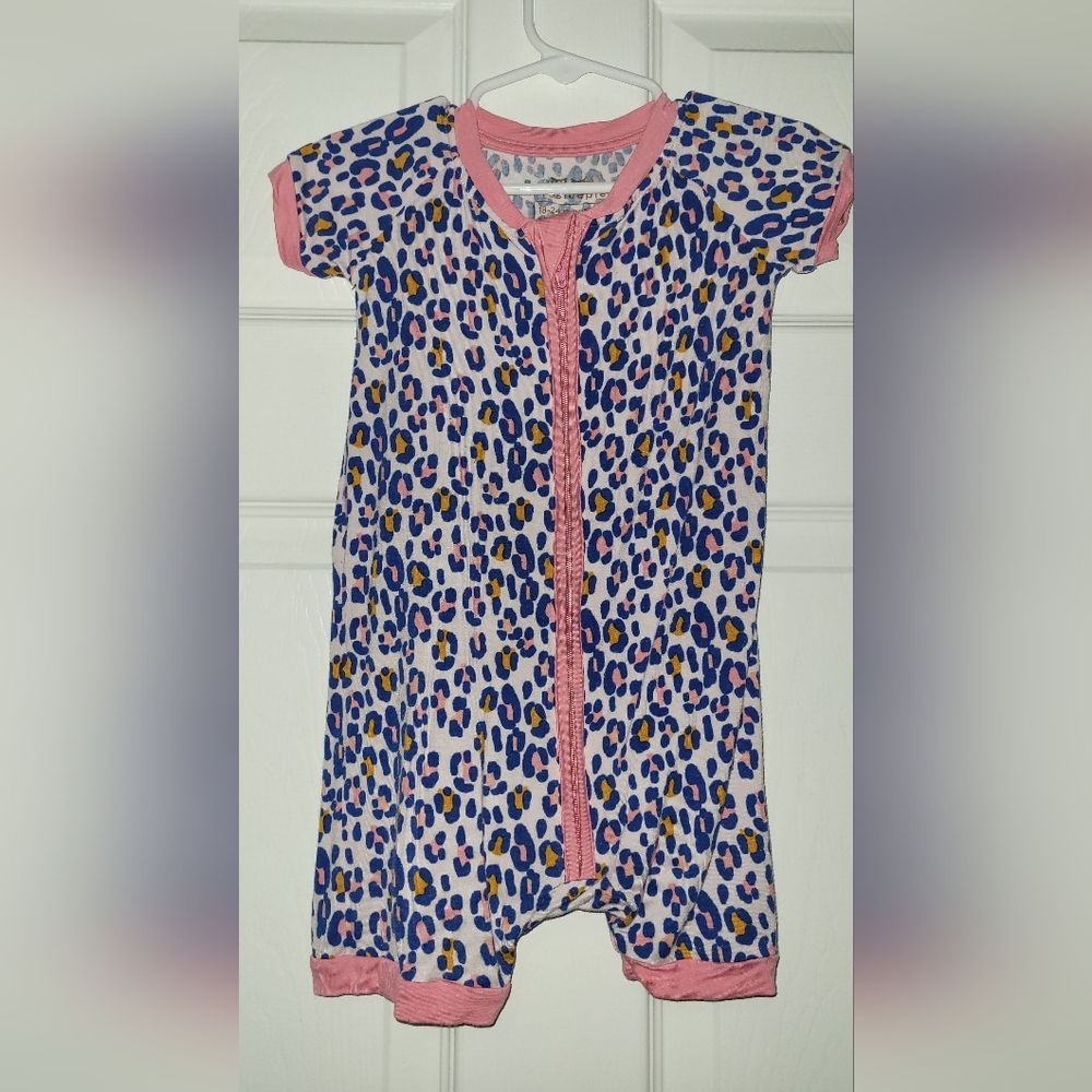 18-24 Month Little Sleepies Wild Leopard Shorty Zippy